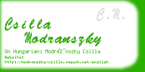 csilla modranszky business card